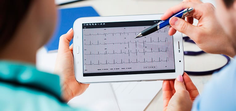 Eletrocardiograma no tablet