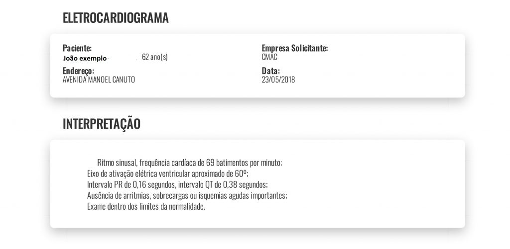 como é feito o eletrocardiograma