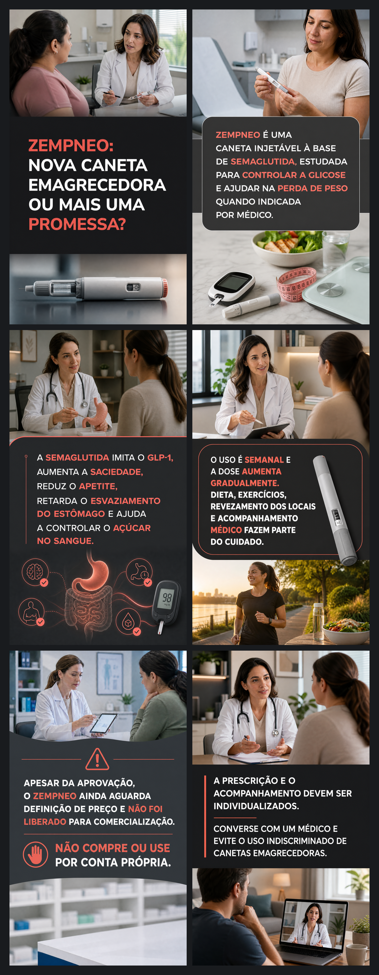 Infográfico resumindo sobre a caneta emagrecedora zempneo