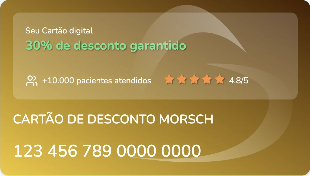 Cart&atilde;o de Desconto Morsch digital com 30% de desconto garantido em teleconsultas