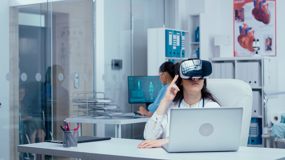 Realidade virtual ambiente médico 