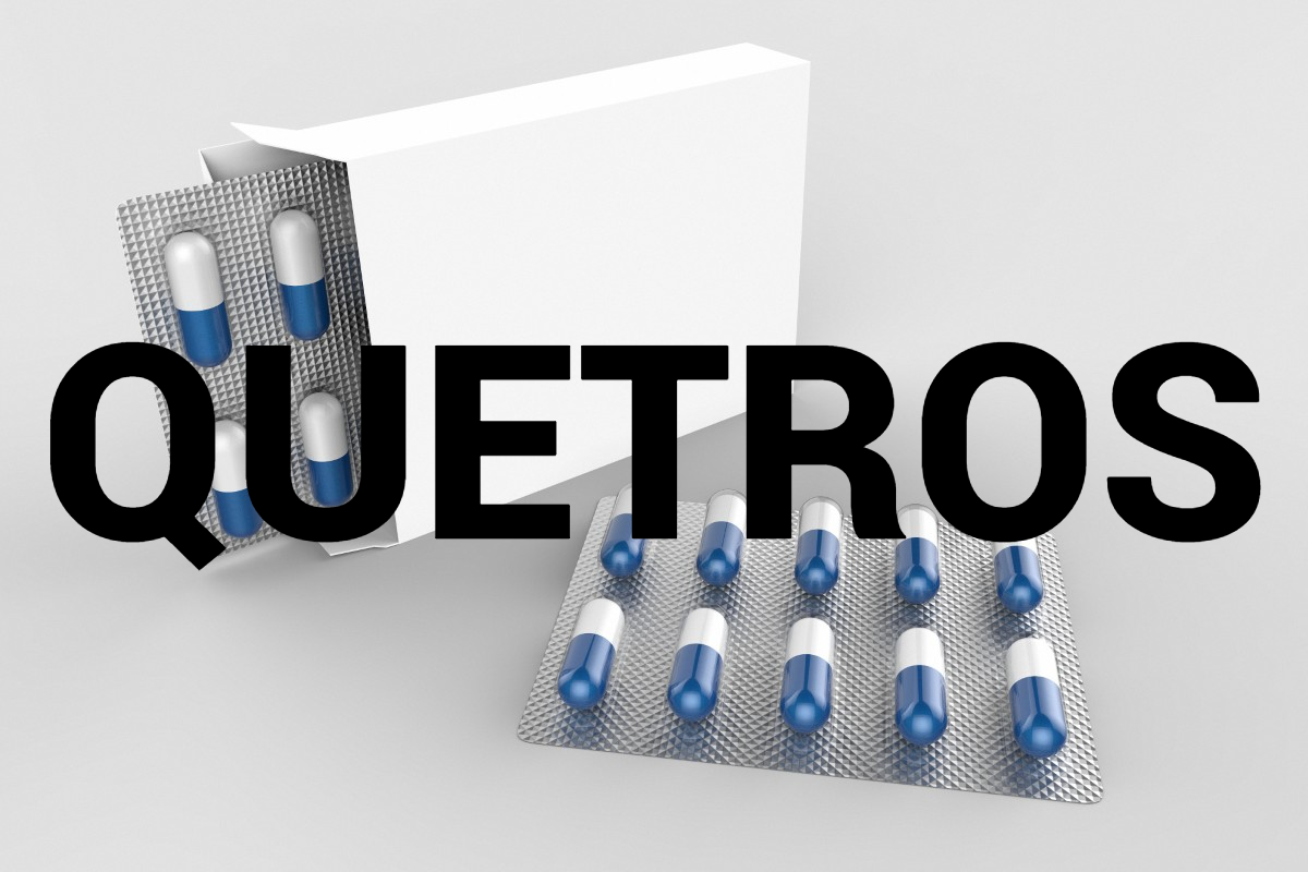 Quetros é o nome comercial para um medicamento à base de quetiapina Quetro